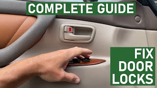 How to Fix Car Door Lock Actuator $5  Repair Replace Weak Locks  Land Cruiser LX470 Toyota Lexus