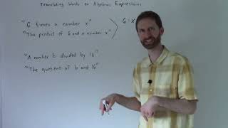 1 1 Video 2 Translating Words to Algebraic Expressions