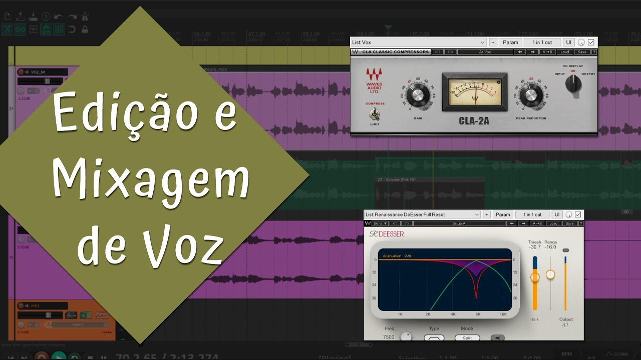 EDIÇÃO E MIXAGEM DE VOZ NO REAPER