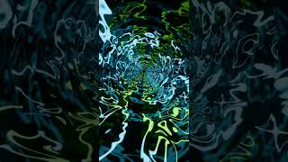 #Shorts Vj #Loop Neon Green Teal Tunnel #Abstract Background Video Lines Pattern 4K Calm Blender-Art