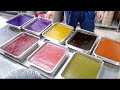 How Amazing 8-color Handmade Jelly Cake is made / 彩色手工粉粿製程,每日現做8種天然水果、茶染色～-Taiwanese Street Food
