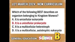 LET MARCH 2024-10 ITEMS DRILL GENERAL EDUCATION- SCIENCE