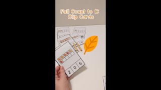 Fall Ten Frame Clip Cards
