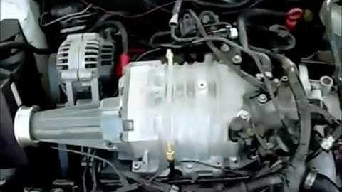 3800 Series 2 Supercharged V6 intercooler installed, hose routing and heat exchanger mounting