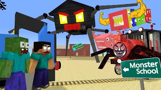 SAVE HEROBRINE & MONSTER SCHOOL(Hell Charles | Rainbow Train Eater | House Head) Minecraft Animation