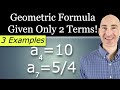 How to Find a Geometric Formula Using Two Terms | Easy Method