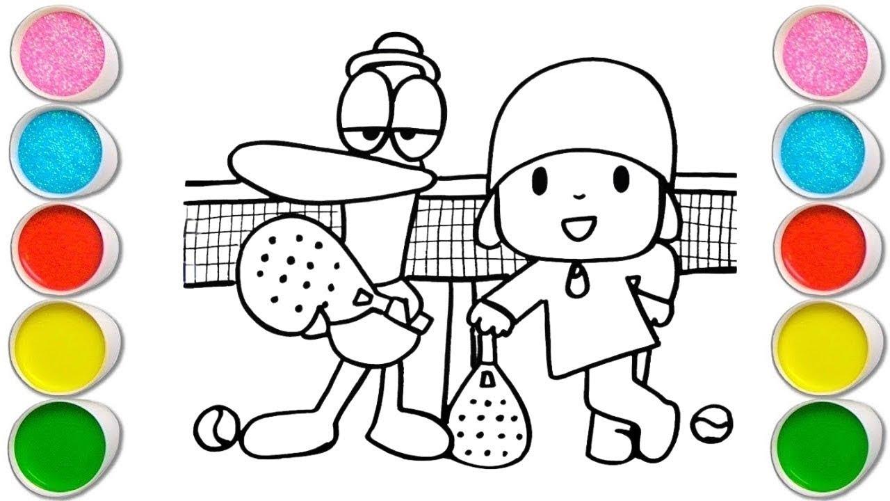 Pocoyo And Pato Cartoon Drawing, Painting & Coloring For Kids and Toddlers_ Child Art