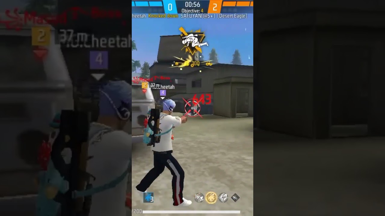 FREE FIRE। 1vs4।My gameplay video। MG.Cheetah