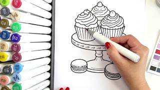Satisfying Cupcake ASMR Coloring🧁