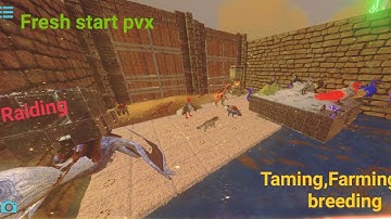 FRESH START PVXC SERVER CASUAL || Raiding,taming,farming, breeding|| ARK MOBILE ||