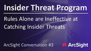 Why Rules Alone are Ineffective at Catching Insider Threats | ArcSight Conversation #3