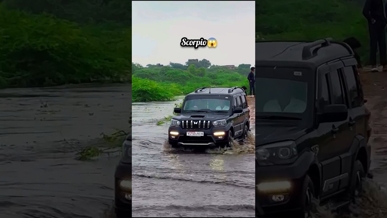 Mahindra Scorpio Crossing Flood Bridge 😱 