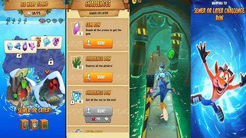 Crash On The Run Ice Warp Island Challenge Run Destroy Spider Gameplay By De Epic