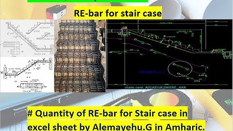 Quantity of RE-bar in stair case