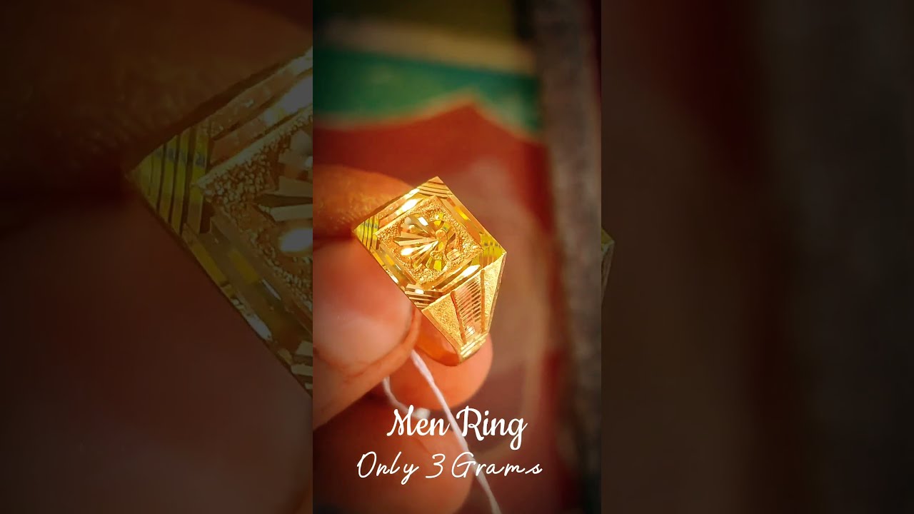 Men Box Ring Pure 24K Gold Only 2 Grams Youtibeshorts Youtube Shorts