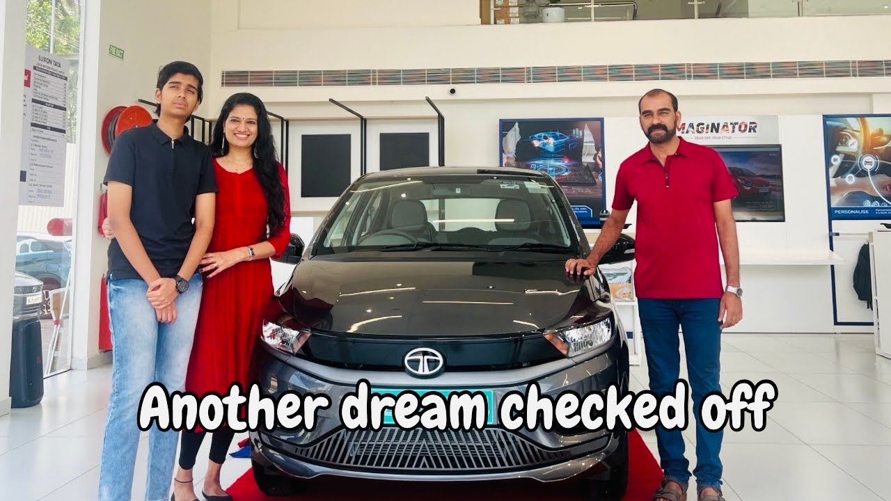 Another dream checked off 💫 Tata Tiago ev⭐️കുന്നോളം ആഗ്രഹിക്കൂ എന്നാലേ കുന്നിക്കുരുവോളം കിട്ടൂ