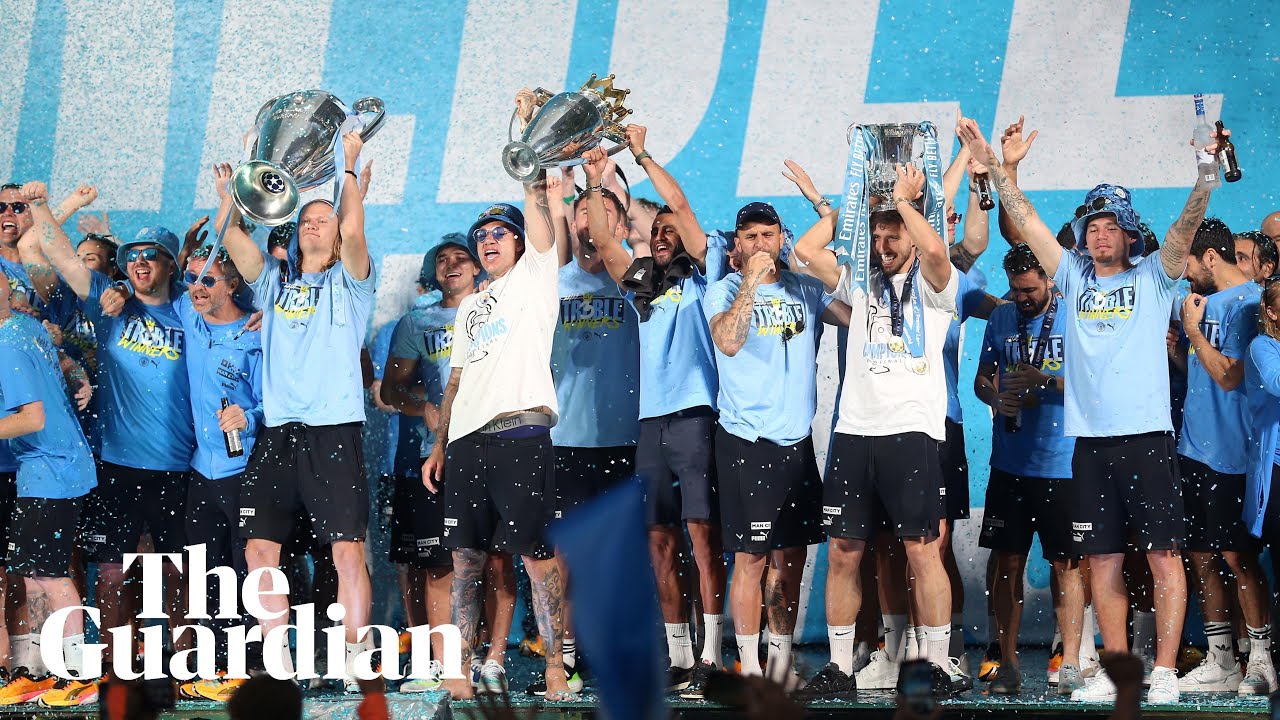 We've got Guardiola': Manchester City celebrate historic treble