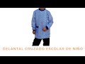 DELANTAL CRUZADO ESCOLAR DE NIÑO/Cómo hacer/Paso a paso/Fácil/Corte y confección