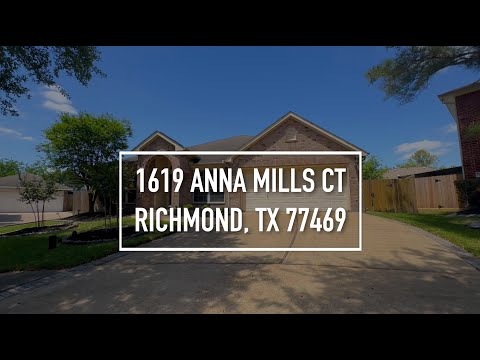 1619 Anna Mills Ct, Richmond, TX home video tour