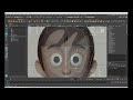 cabeza personaje toon low poly