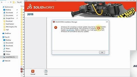 SolidWorks Installation Error KB 3074683 window Security Update error