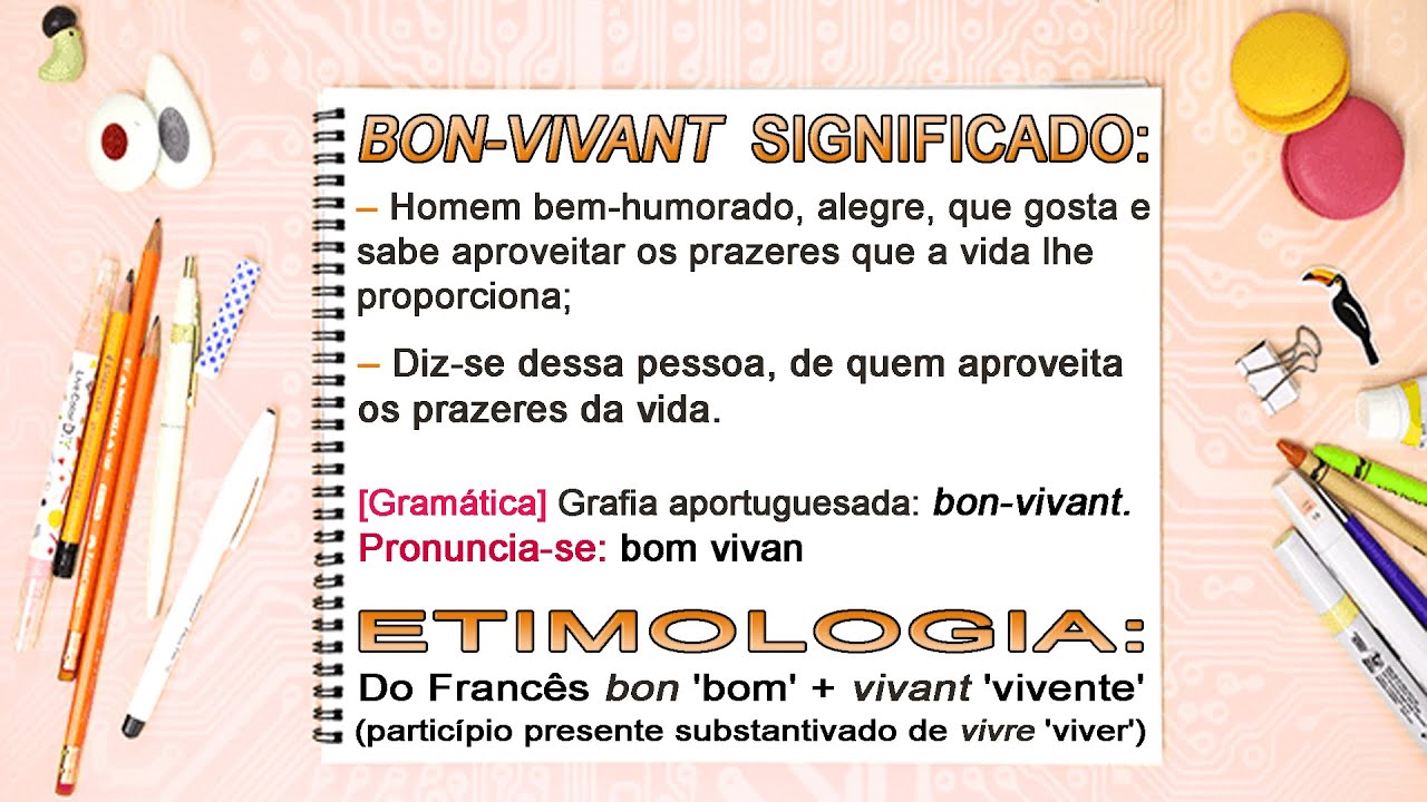 Bon vivant bon vivant o que é? / bon vivant significado (Vídeo Gotinha 2min03s) YouTube