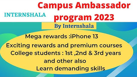 Internshala students partner program 2023 | Internship|campus Ambassador |ISP 23|STUDENTS ZONE