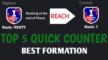 Top 5 Quick Counter Best Formations In eFootball 2024 Mobile | 4-2-4 is Available!?🤔
