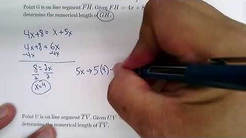 Segment Addition Postulate with Algebra