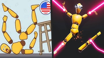 KICK & BREAK THE RAGDOLL vs ELASTIC PLAYGROUND - New levels Mega UPDATE Double Gameplay ios