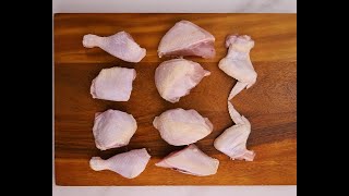 How To Cut A Whole Chicken into 10 Pieces