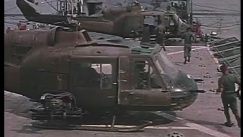 UH 1 Gunship Coming To The Rescue, Actual Vietnam Footage Shooting enemy sampans. called in by PBR.