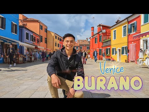 The Most Colourful Island in VENICE | BURANO, Italy