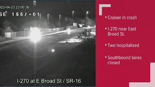 CPD cruiser struck following crash on I-270 southbound