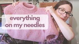 Knitting Accountability | Everything on my Needles (15 WIPs)