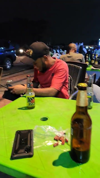 At a bar somewhere in Kinshasa