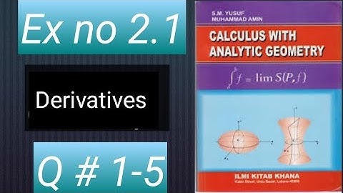 HOW TO SOLVE Q NO 1TO5 EX no 2.1CH 2  Differentiability BSC ADP MATH 3RDYEAR PART1 CALCULUS SM YUSUF