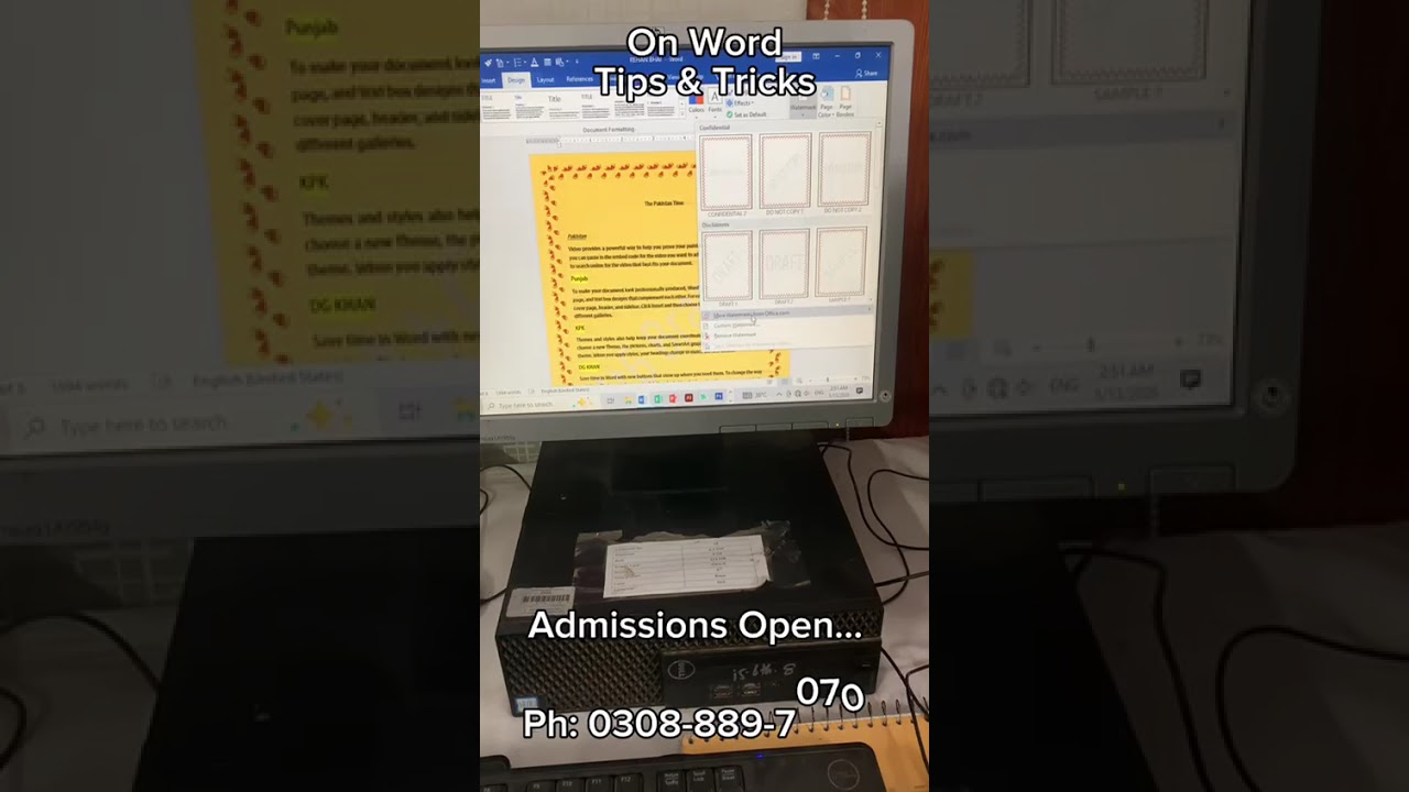 Word Tips & Tricks  (Superior Instititute of Computer Sceinces & Professional Skills)