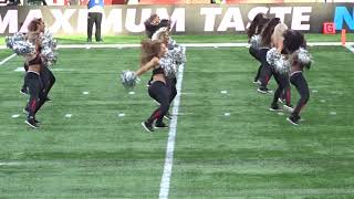 Atlanta Falcons Cheerleaders performing an End Zone Dance, Spurs Stadium, 10 October 2021.