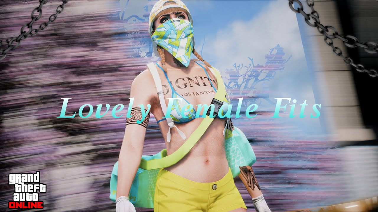 GTA 5 Online 6 Lovely Female Component Outfits(RnG/Freemode) (PS4