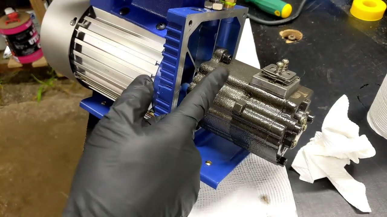 Vevor 2-stage vacuum pump teardown.