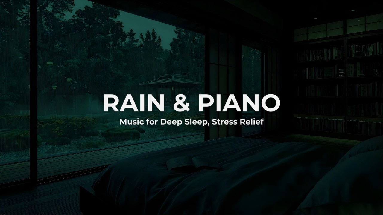 Fall Asleep Faster with Relaxing Piano Music with Rain Sounds | Deep Sleep & Insomnia Relief