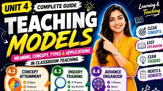 Teaching Models Explained | Concept Attainment, Inquiry Training & Advance Organizer | B.Ed. Notes