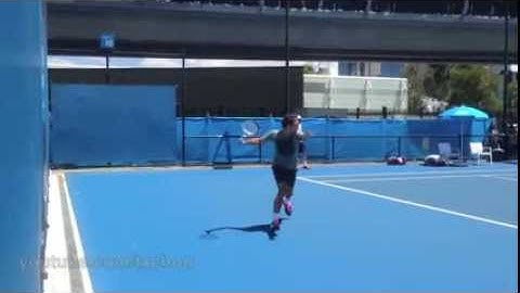 Roger Federer   Running Forehand in Slow Motion HD at Australian Open 2013