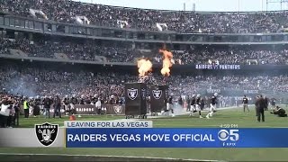 After a near-unanimous vote by nfl owners, the oakland raiders appear
to be headed las vegas. ken bastida reports. (3/27/17)