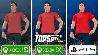 TopSpin 2K25 PS5 vs Xbox Series X vs Xbox Series S Graphics Comparison