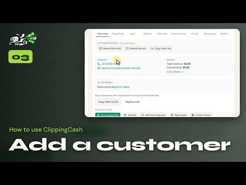 Video thumbnail: How to add a customer in ClippingCash