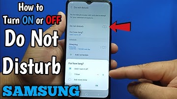 How to turn on or off do not disturb on Samsung Galaxy A02