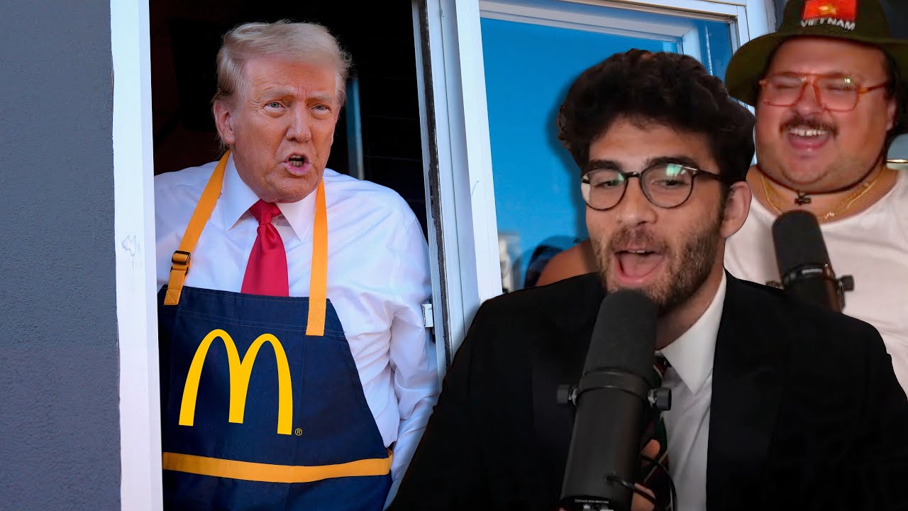 Donald Trump Works at McDonalds For The Day | Hasanabi & Stavros reacts