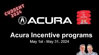 Current Acura Incentive programs for April 2024. Lease, special % rates, and rebates
